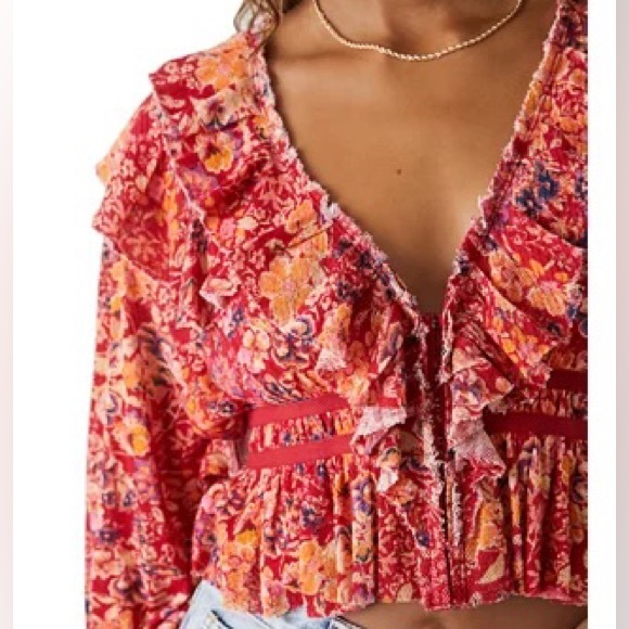 Free People Rudi Ruffle Top - Picture 4 of 4
